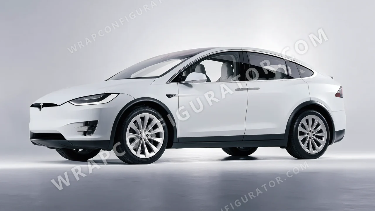 Grey Tesla Model X 2017 wrapped in Inozetek Dynamic PPF Ultimate Grey DPPF809