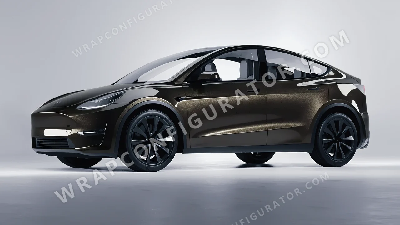 Black Tesla Model Y 2020 wrapped in Avery Dennison Black SW900-192-M