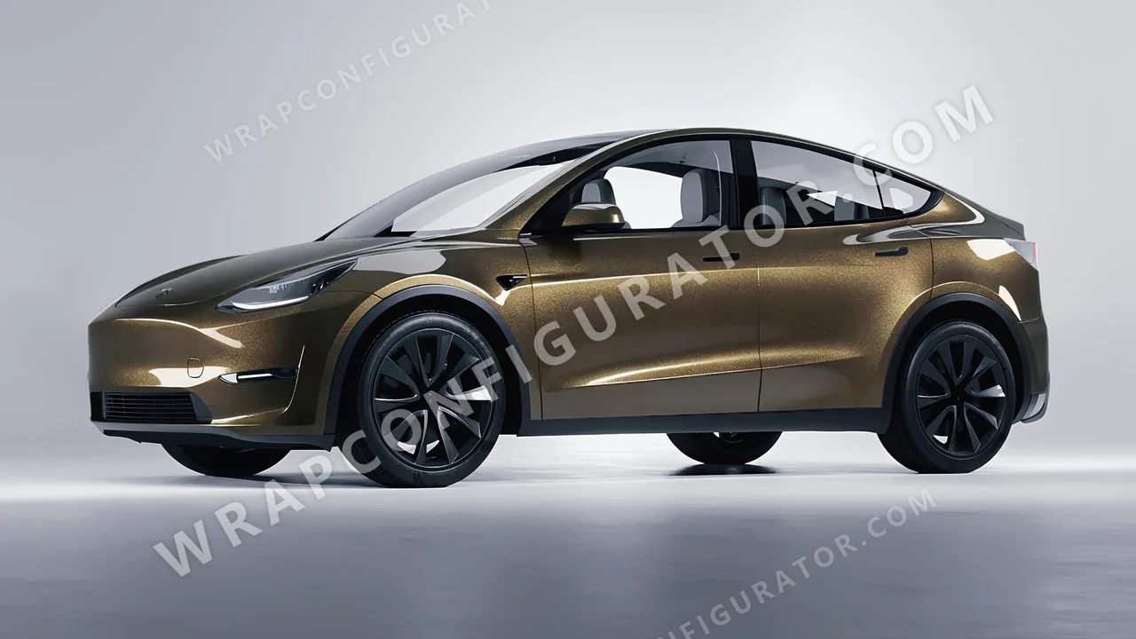 Black Tesla Model Y 2020 wrapped in Avery Dennison Eclipse SW900-199-M