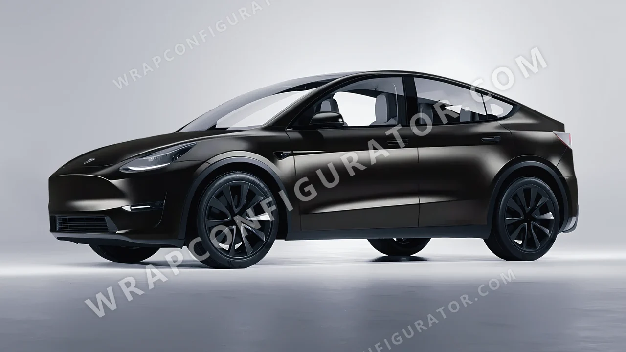 Black Tesla Model Y 2020 wrapped in Inozetek Dynamic PPF Midnight Black DPPF924