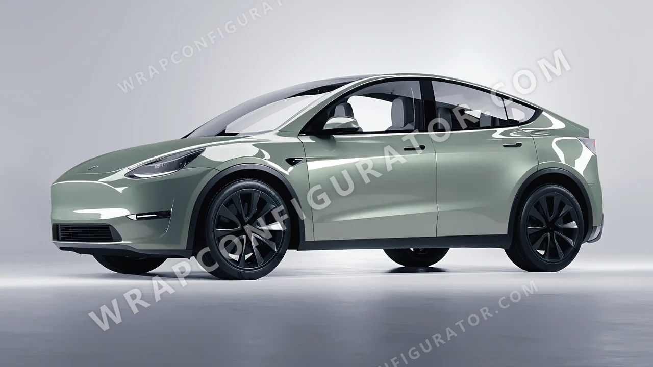 Blue Tesla Model Y 2020 wrapped in Colourshield PPF by HyperPro Shadow Blue GAF15-P