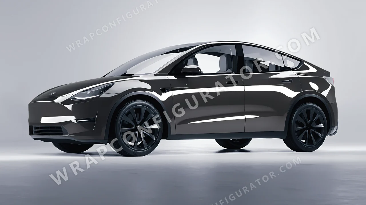 Grey Tesla Model Y 2020 wrapped in 3M Meteor Gray HG81