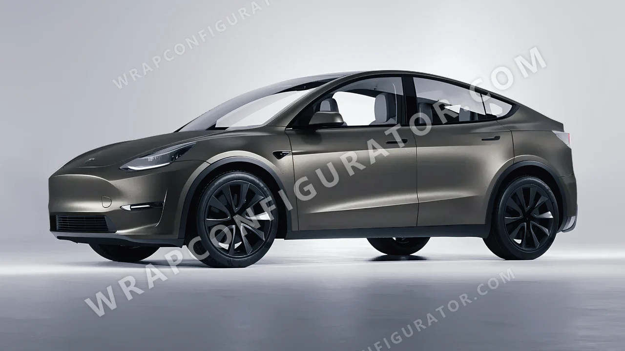 Grey Tesla Model Y 2020 wrapped in Avery Dennison Dark Grey SW900-854-M