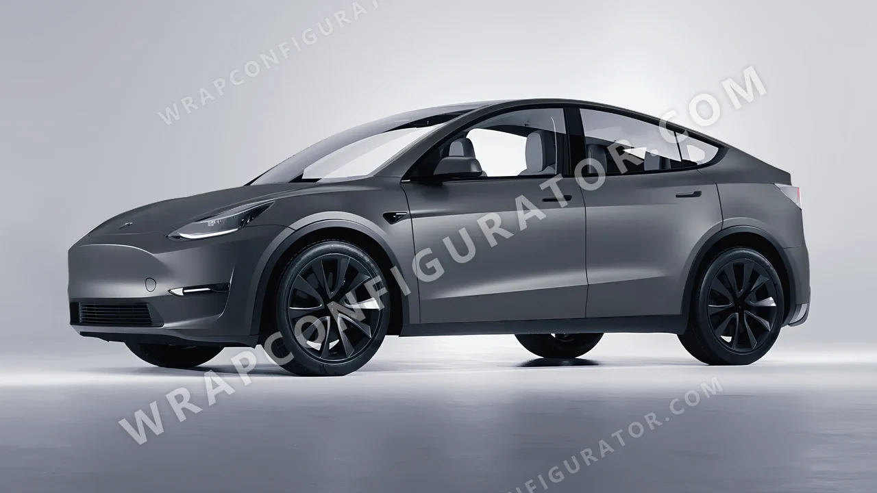 Grey Tesla Model Y 2020 wrapped in Avery Dennison Dark Grey SW900-856-O