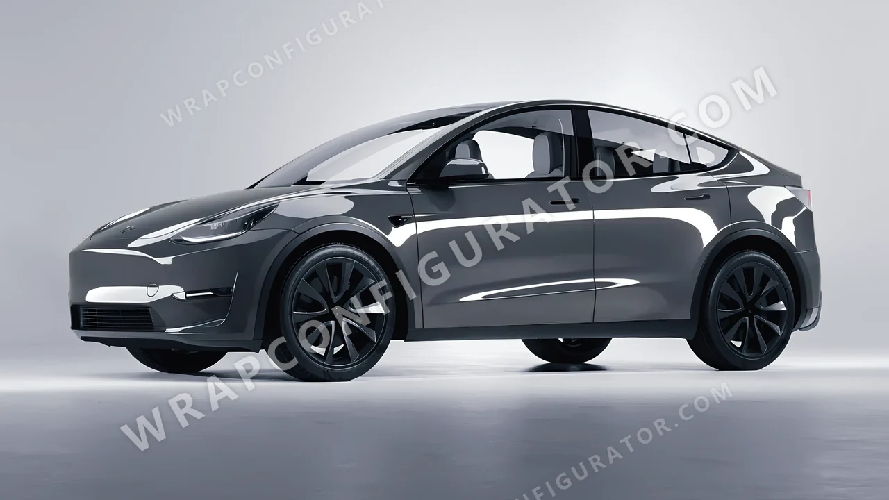 Grey Tesla Model Y 2020 wrapped in Avery Dennison Dark Grey SW900-865-O