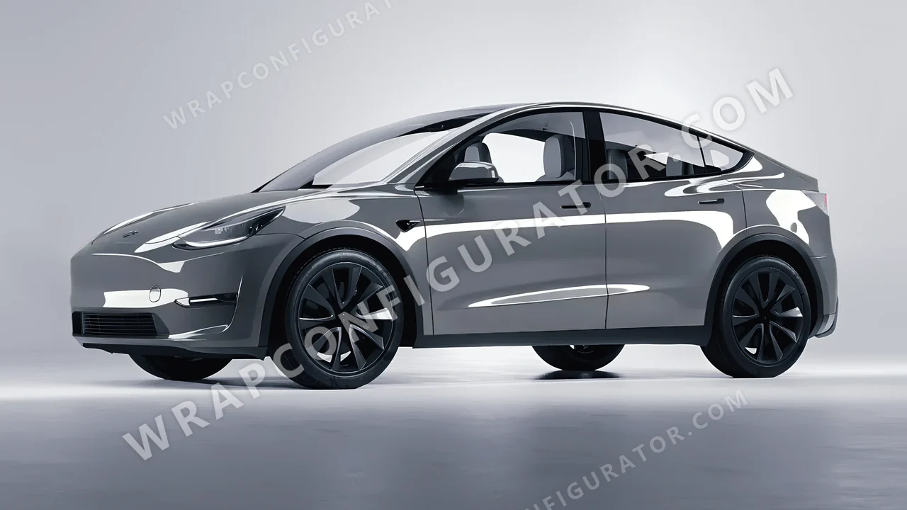 Grey Tesla Model Y 2020 wrapped in Avery Dennison Rock Grey SW900-821-O