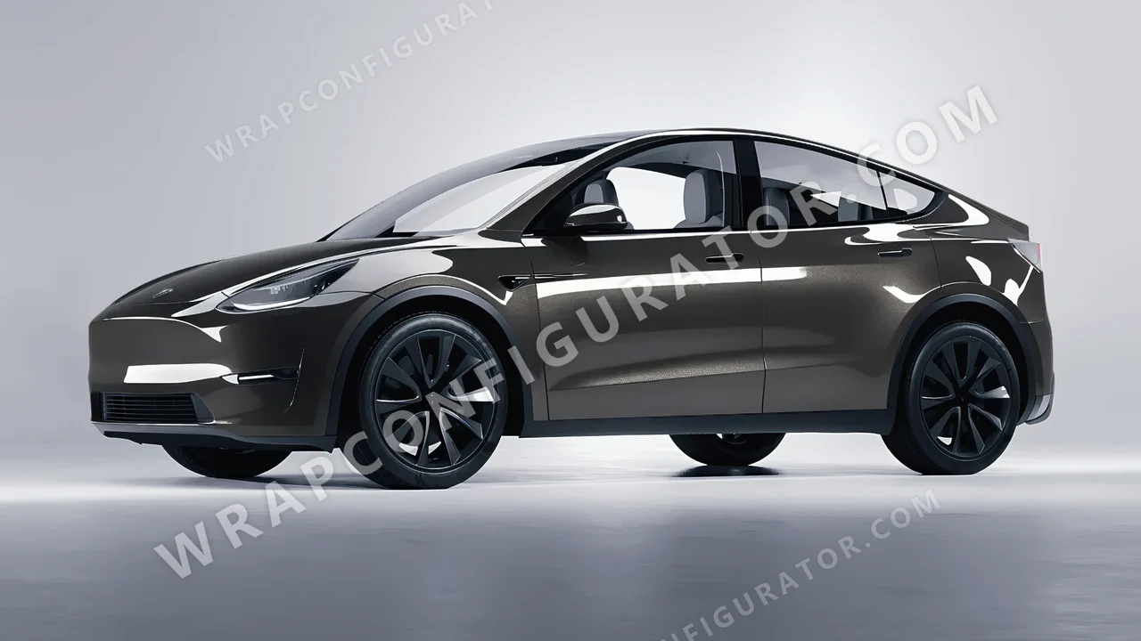 Grey Tesla Model Y 2020 wrapped in Colourshield PPF by HyperPro Dark Gray HGM70-P