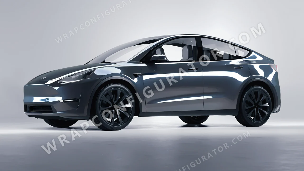 Grey Tesla Model Y 2020 wrapped in Colourshield PPF by HyperPro Deep Gray HGF03-P