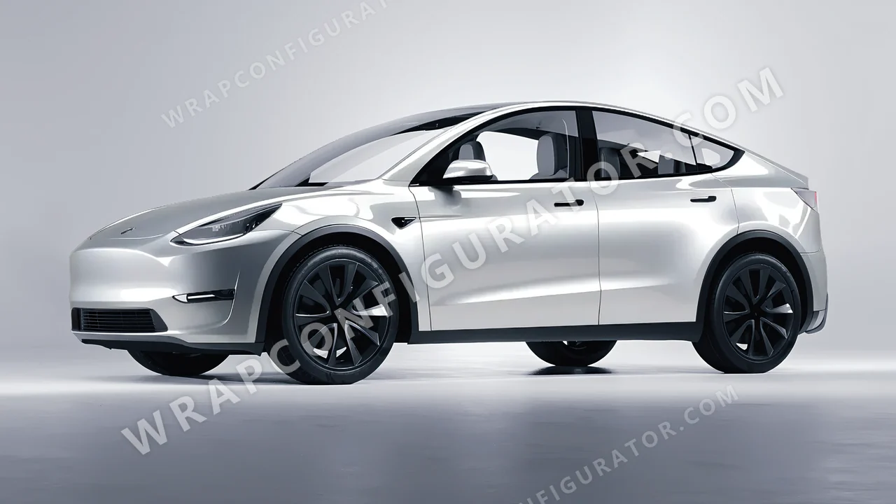 Grey Tesla Model Y 2020 wrapped in Colourshield PPF by HyperPro GT Silver GAF09-P