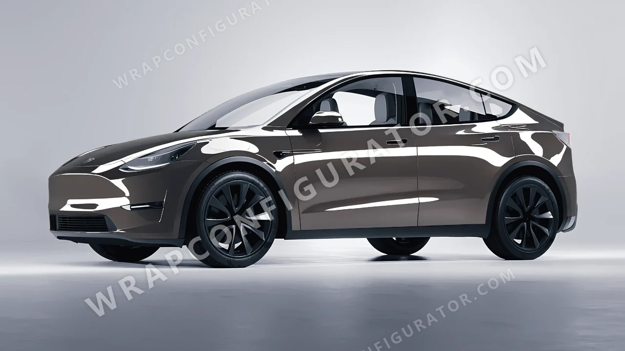 Grey Tesla Model Y 2020 wrapped in Colourshield PPF by HyperPro Space Gray HGF05-P