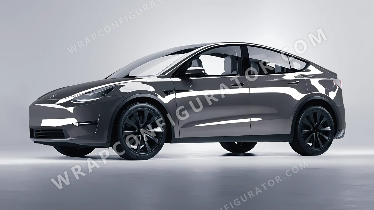 Grey Tesla Model Y 2020 wrapped in Inozetek Dynamic PPF Falcon Grey DPPF905