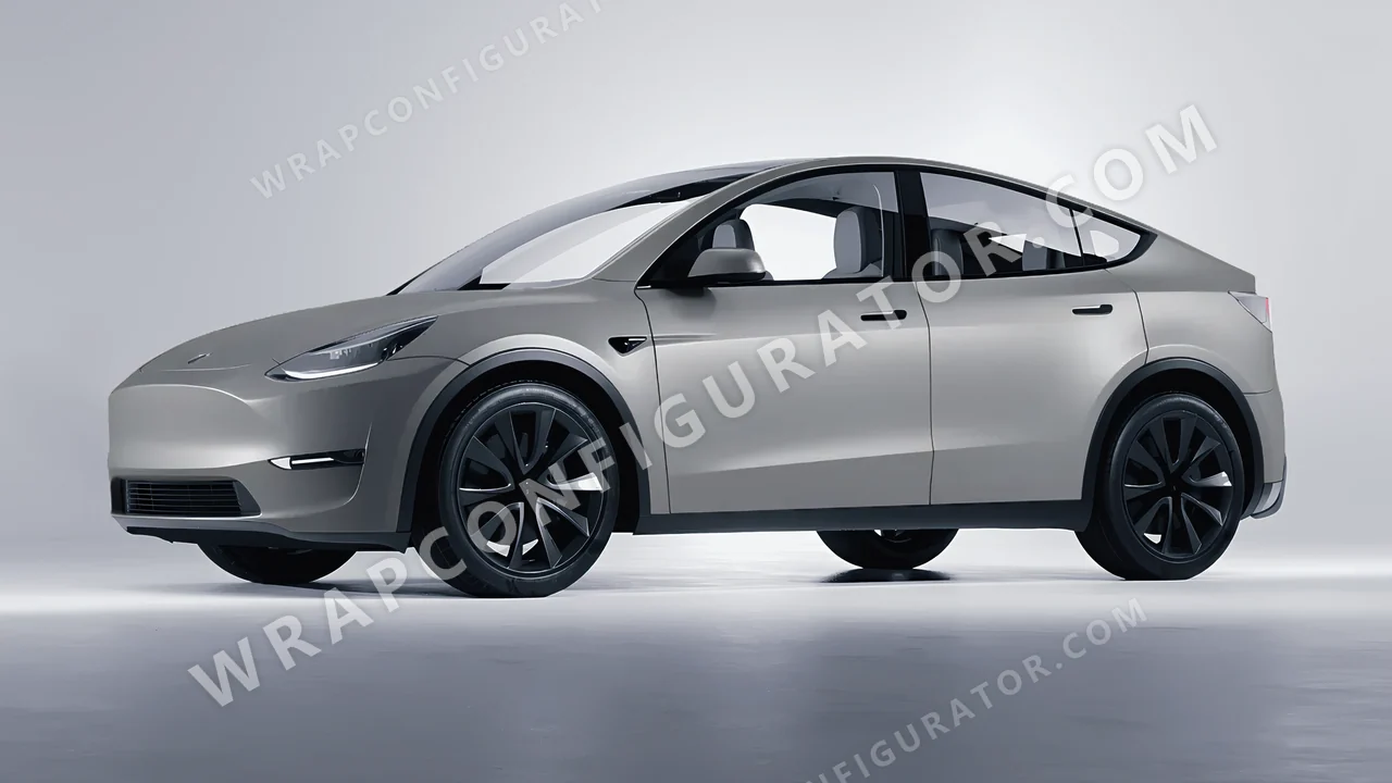 Grey Tesla Model Y 2020 wrapped in Inozetek Dynamic PPF Shark Grey DPPF818
