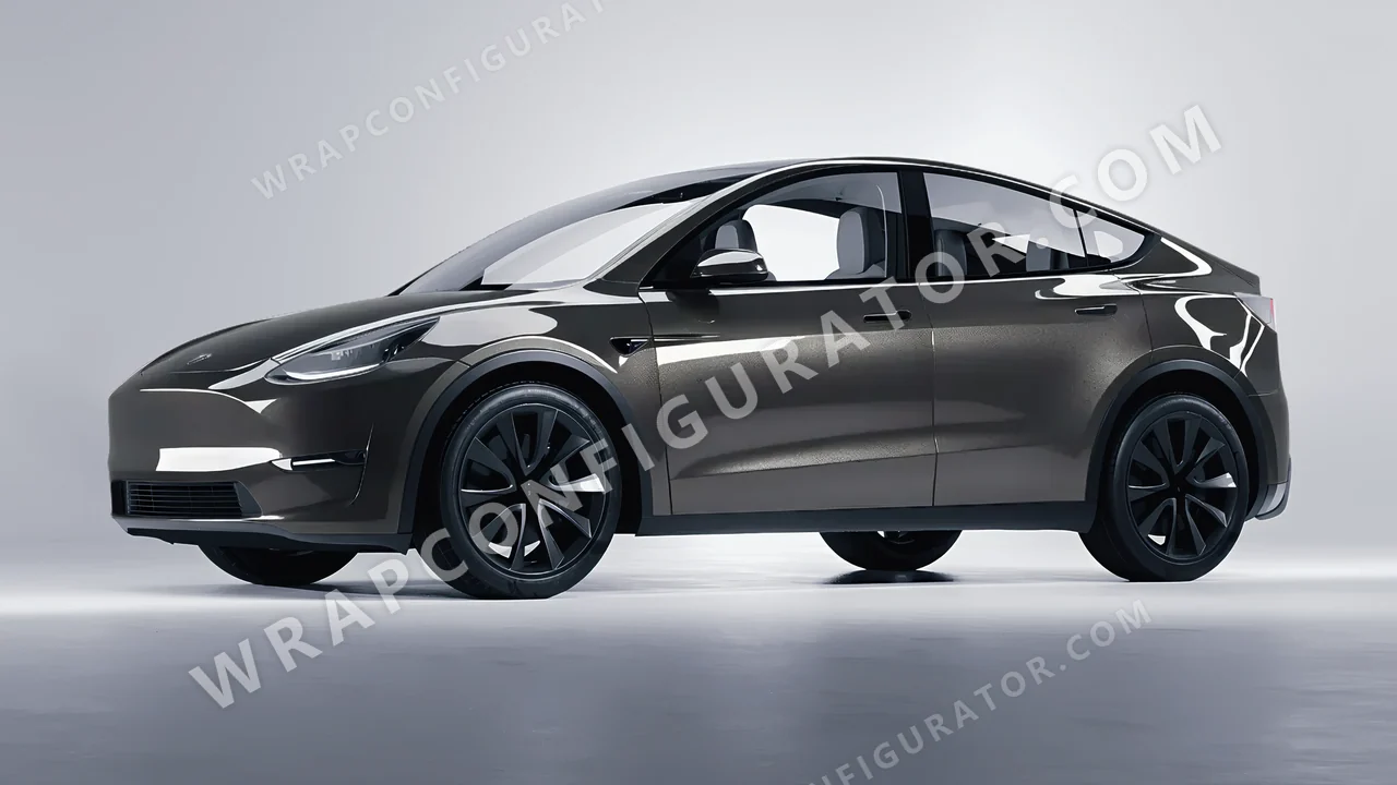Grey Tesla Model Y 2020 wrapped in Inozetek Dynamic PPF Tungsten Grey DPPF907