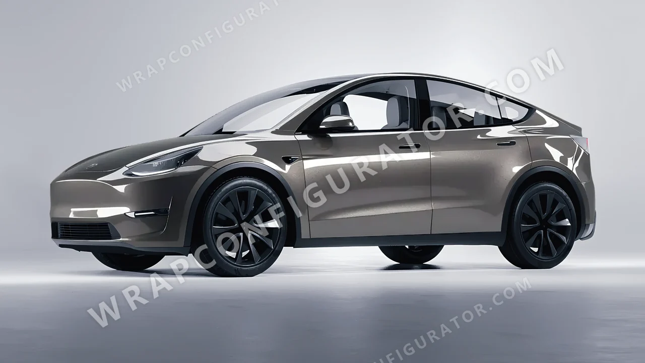Grey Tesla Model Y 2020 wrapped in ORACAL Grey Cast Iron 970RA-935G