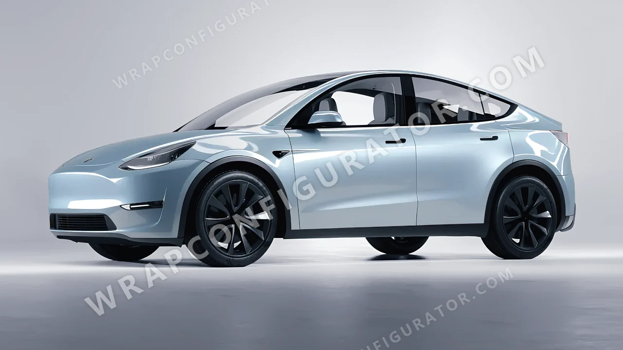 Grey Tesla Model Y 2020 wrapped in ORACAL Millennium Grey 970RA-793G