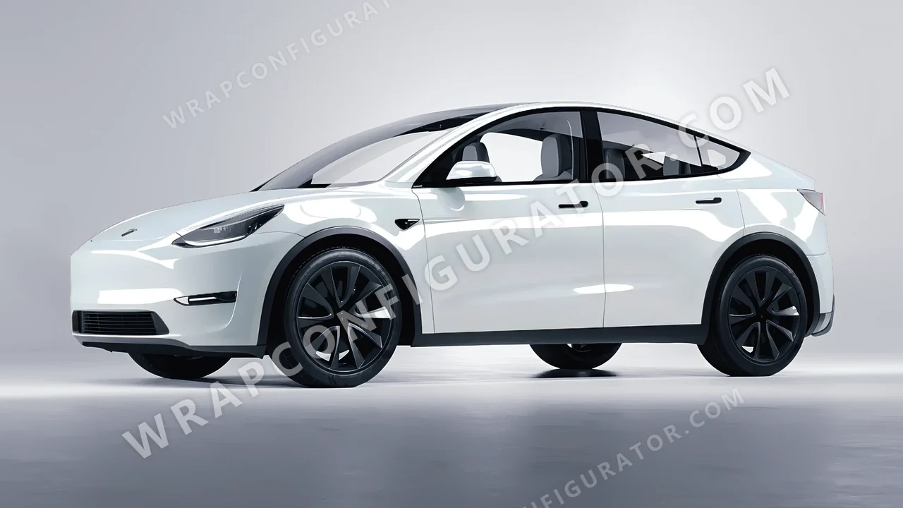 Grey Tesla Model Y 2020 wrapped in ORACAL Stone Grey 970RA-711G