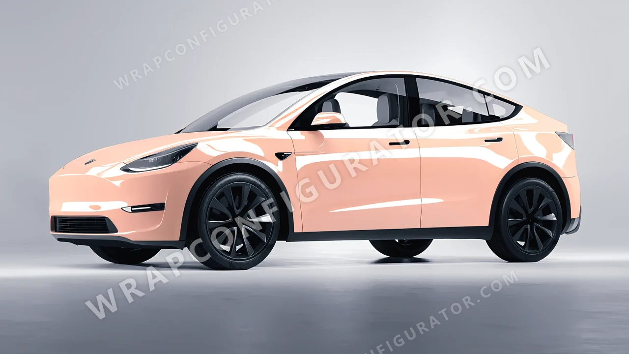 Pink Tesla Model Y 2020 wrapped in Colourshield PPF by HyperPro Cherry Pink HGF75-P