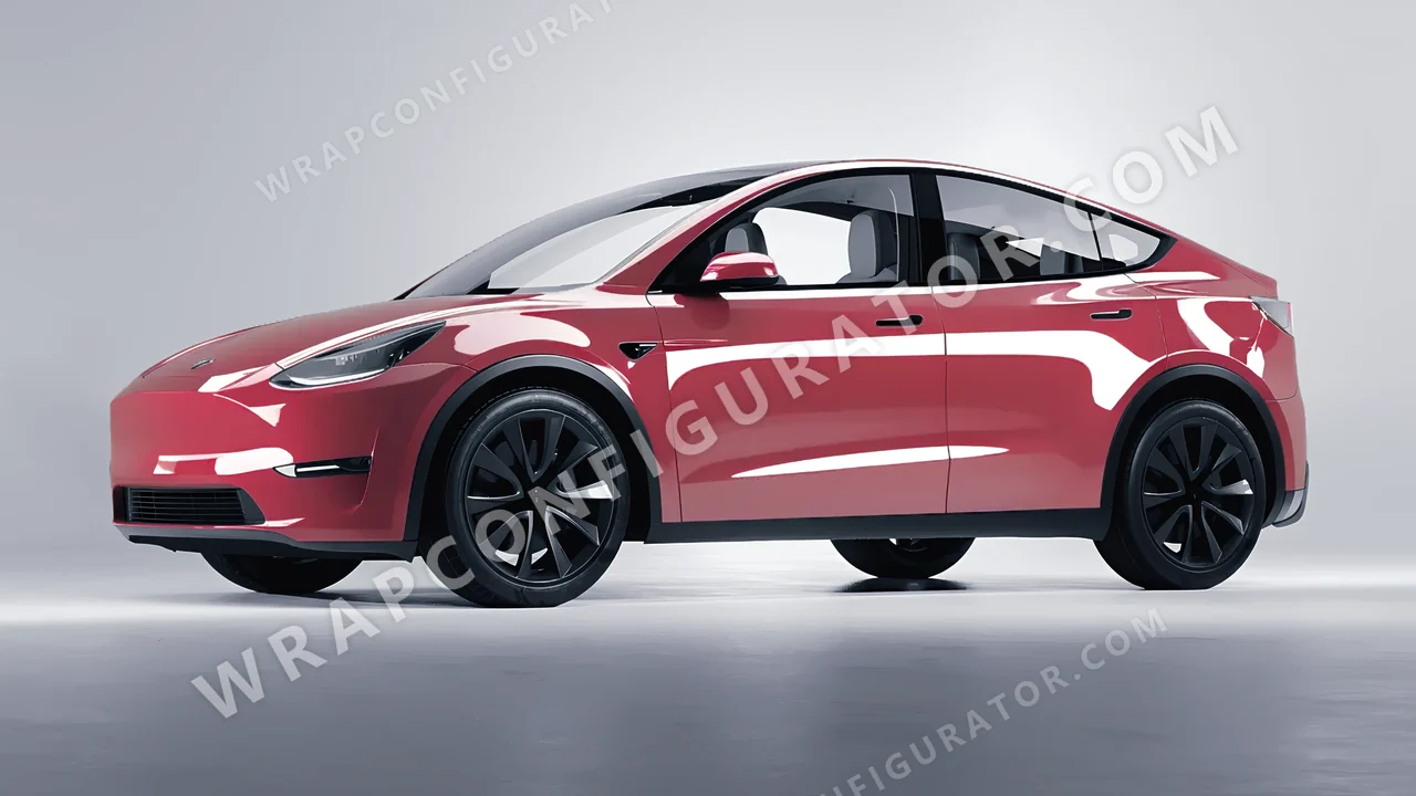 Pink Tesla Model Y 2020 wrapped in Colourshield PPF by HyperPro Dried Rose HGF81-P