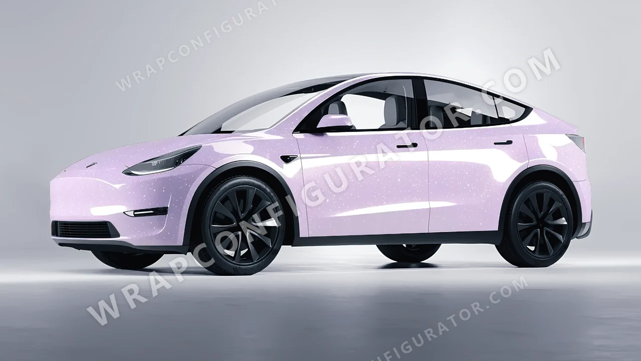 Purple Tesla Model Y 2020 wrapped in Colourshield PPF by HyperPro Light Purple GPF09-P