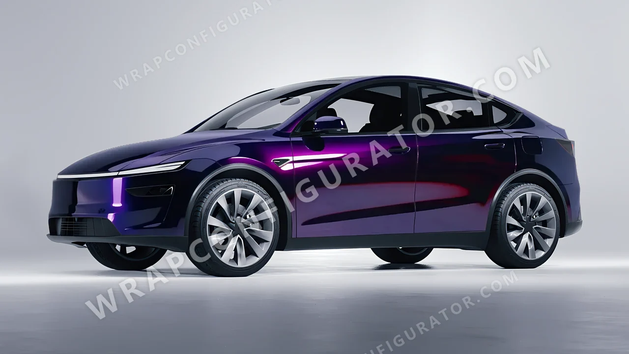 Black Tesla Model Y Juniper 2025 wrapped in 3M Gloss Wicked GP298