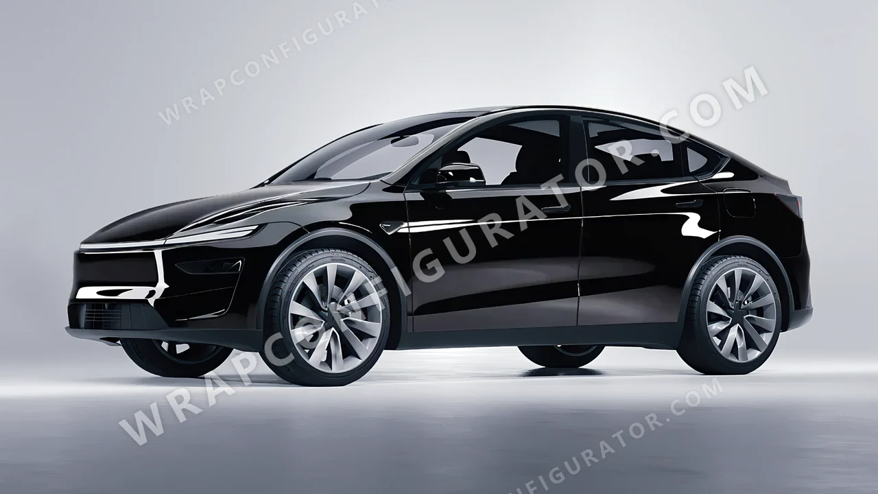 Black Tesla Model Y Juniper 2025 wrapped in Colourshield PPF by HyperPro Black HGF01-P