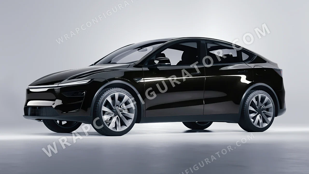 Black Tesla Model Y Juniper 2025 wrapped in Colourshield PPF by HyperPro Black HGM23-P