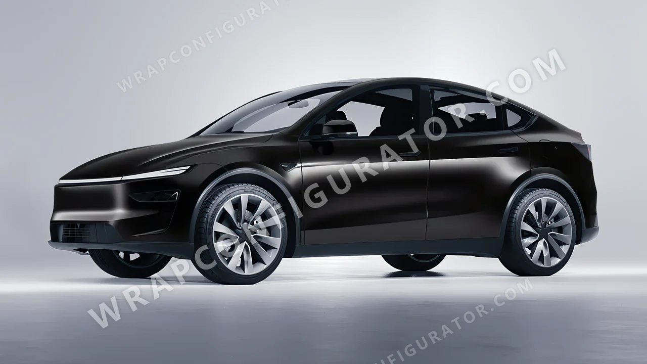 Black Tesla Model Y Juniper 2025 wrapped in Inozetek Dynamic PPF Blackout DPPF819