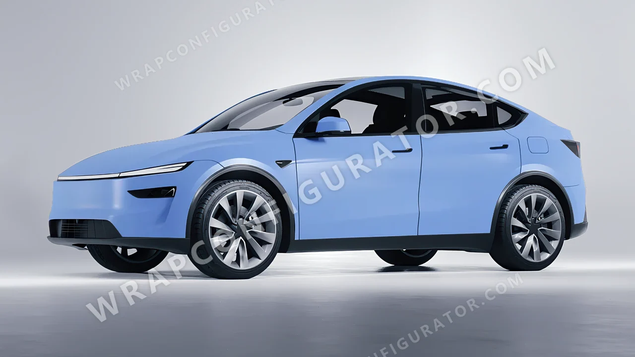 Blue Tesla Model Y Juniper 2025 wrapped in Avery Dennison Dreamline Blue SW900-616-O