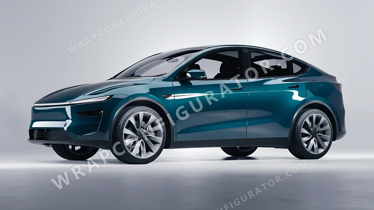 Blue Tesla Model Y Juniper 2025 wrapped in Colourshield PPF by HyperPro Aqua HGF22-P