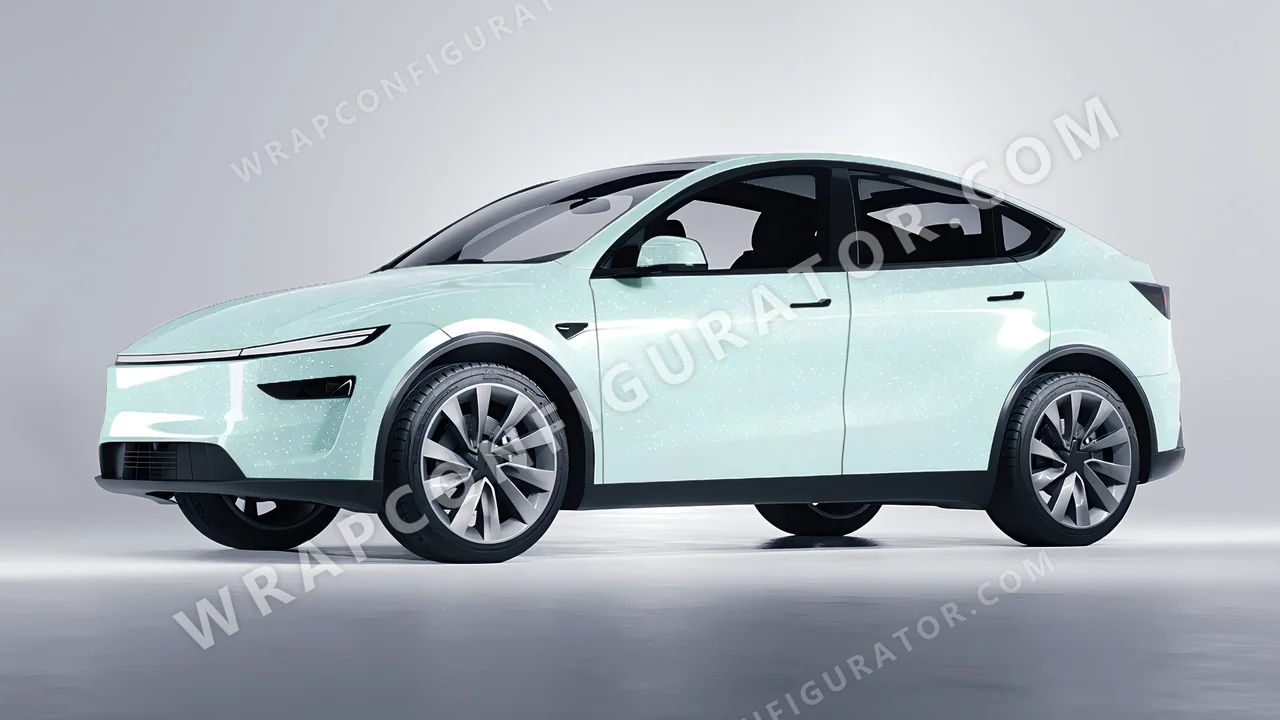 Blue Tesla Model Y Juniper 2025 wrapped in Colourshield PPF by HyperPro Light Blue GPF10-P