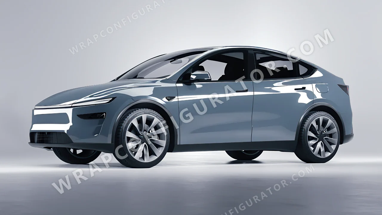 Blue Tesla Model Y Juniper 2025 wrapped in Colourshield PPF by HyperPro Smoky Blue HGF24-P