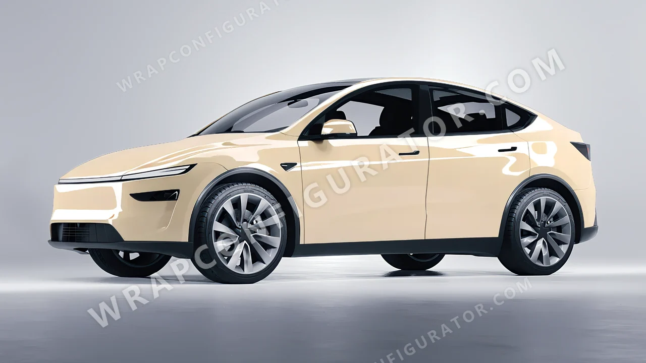Brown Tesla Model Y Juniper 2025 wrapped in Colourshield PPF by HyperPro Khaki HGF45-P