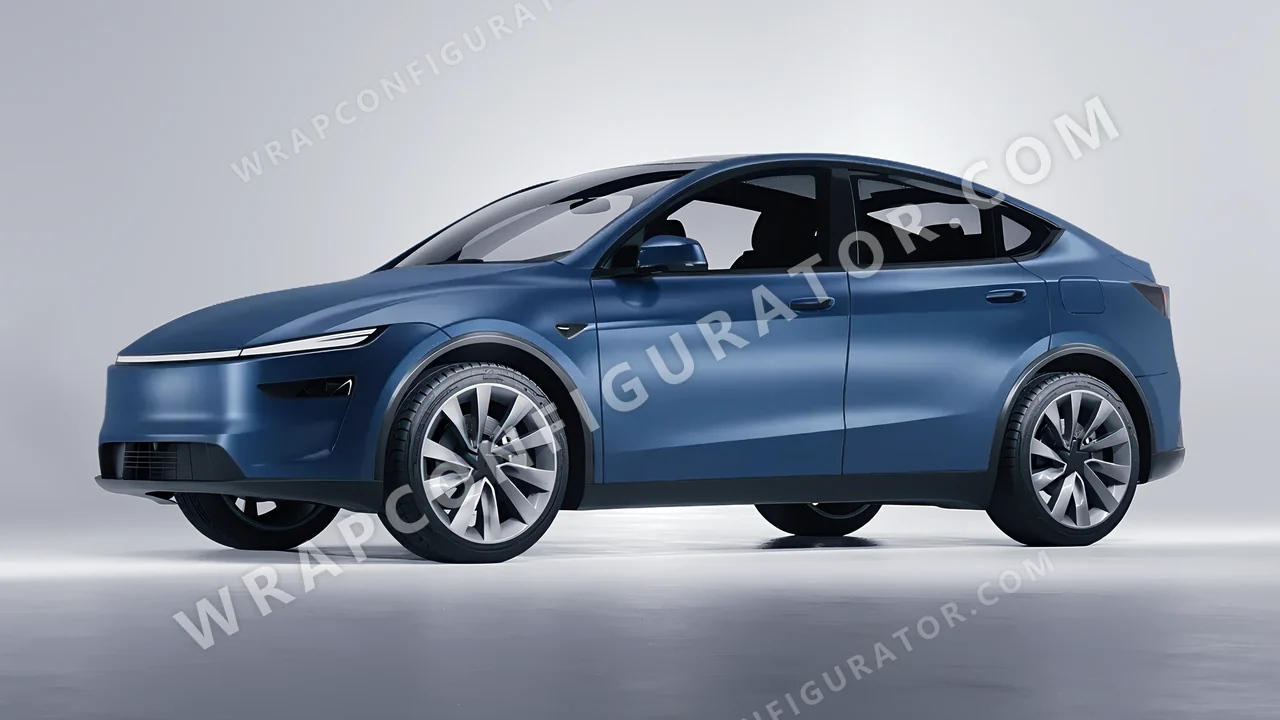 Grey Tesla Model Y Juniper 2025 wrapped in 3M Satin Thundercloud S271