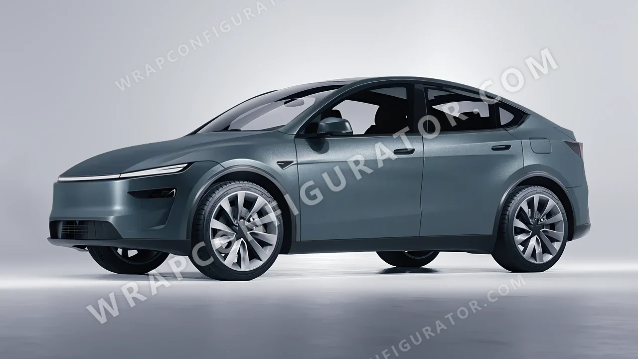 Grey Tesla Model Y Juniper 2025 wrapped in Avery Dennison Anthracite SW900-858-M
