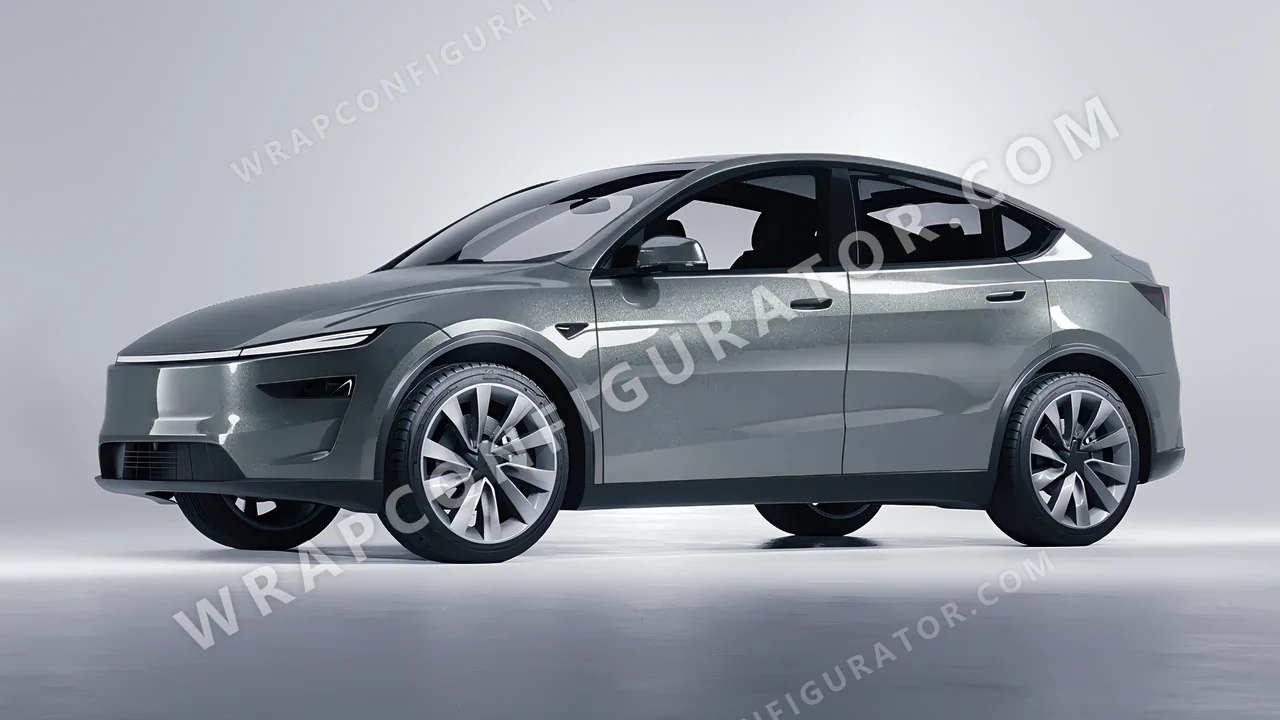 Grey Tesla Model Y Juniper 2025 wrapped in Avery Dennison Grey SW900-807-M