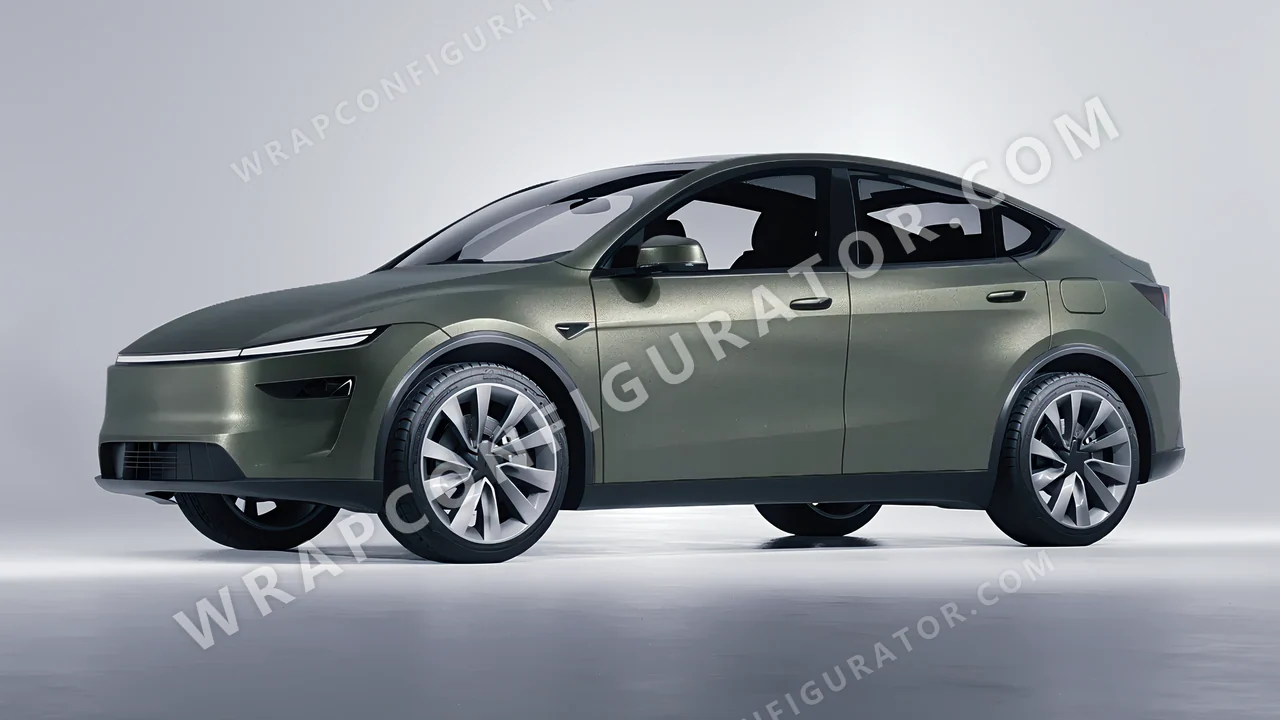 Grey Tesla Model Y Juniper 2025 wrapped in Avery Dennison Gunmetal SW900-840-M