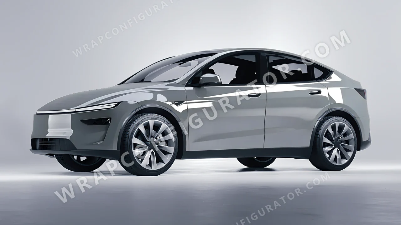 Grey Tesla Model Y Juniper 2025 wrapped in Avery Dennison Misty Grey SW900-827-O