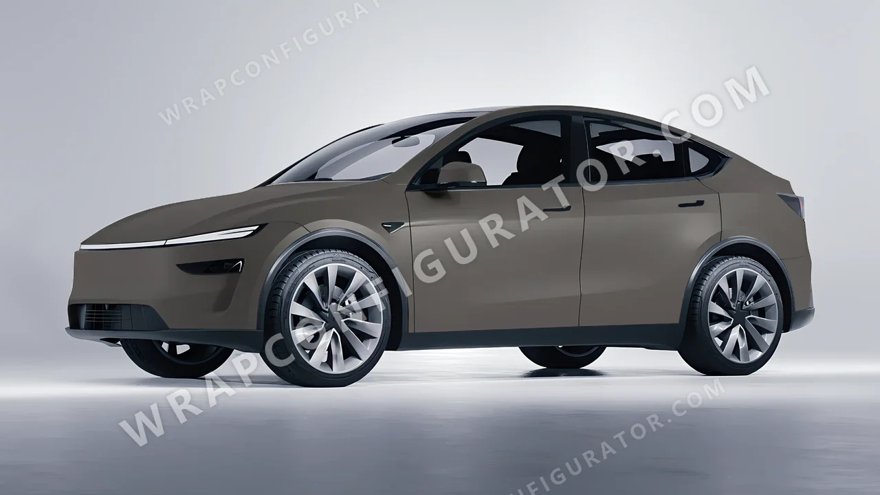 Grey Tesla Model Y Juniper 2025 wrapped in Colourshield PPF by HyperPro AMG Gray SMF28-P