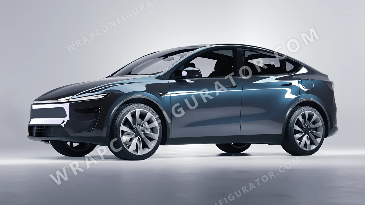 Grey Tesla Model Y Juniper 2025 wrapped in Colourshield PPF by HyperPro Deep Gray HGF03-P