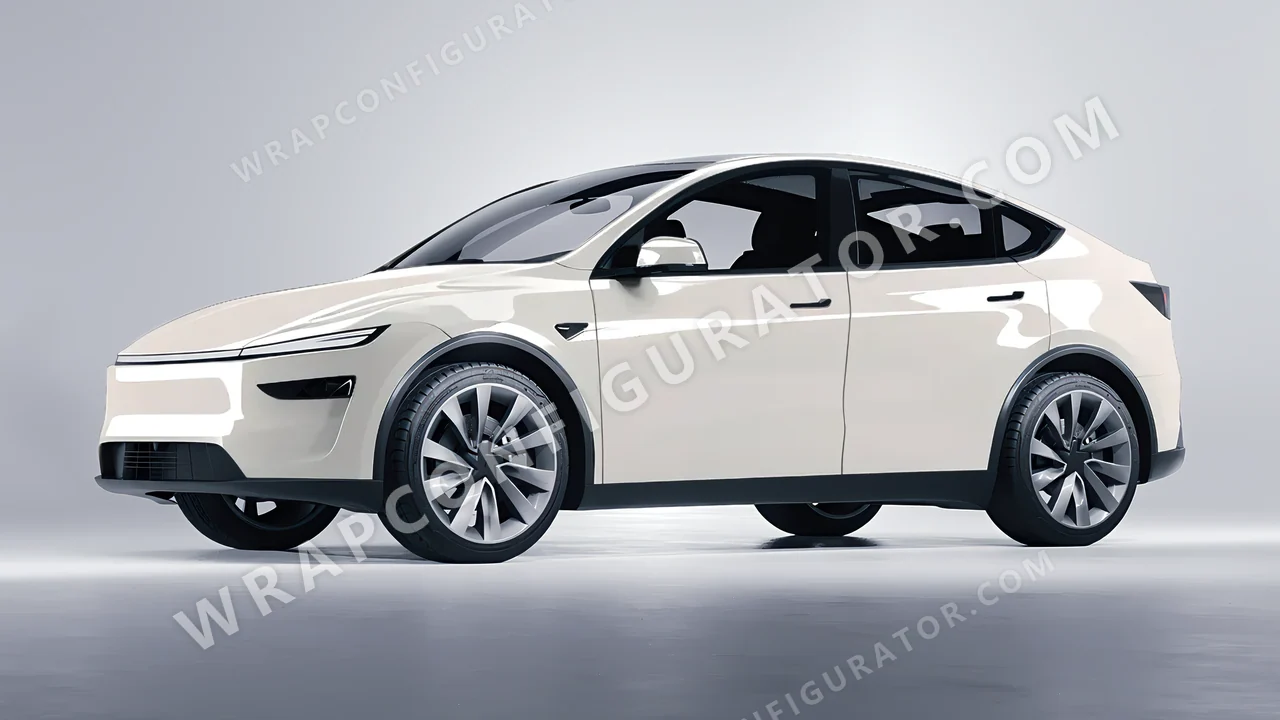 Grey Tesla Model Y Juniper 2025 wrapped in Colourshield PPF by HyperPro Light Gray HGF18-P