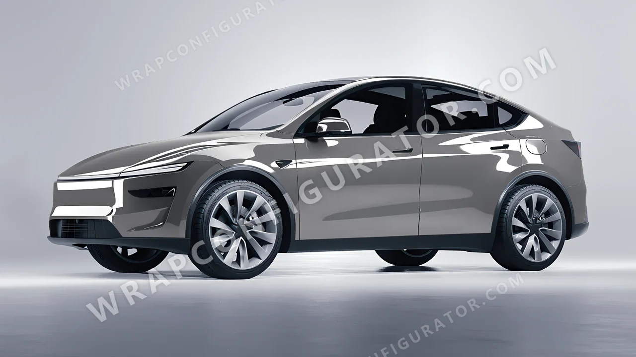 Grey Tesla Model Y Juniper 2025 wrapped in Colourshield PPF by HyperPro Light Space Gray HGF34-P