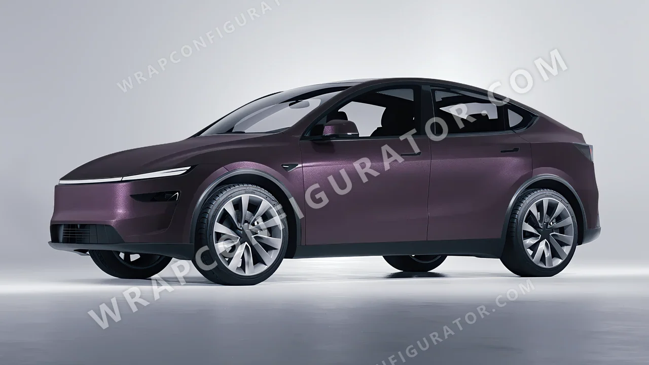Grey Tesla Model Y Juniper 2025 wrapped in Colourshield PPF by HyperPro Shadow Gray MF39-P