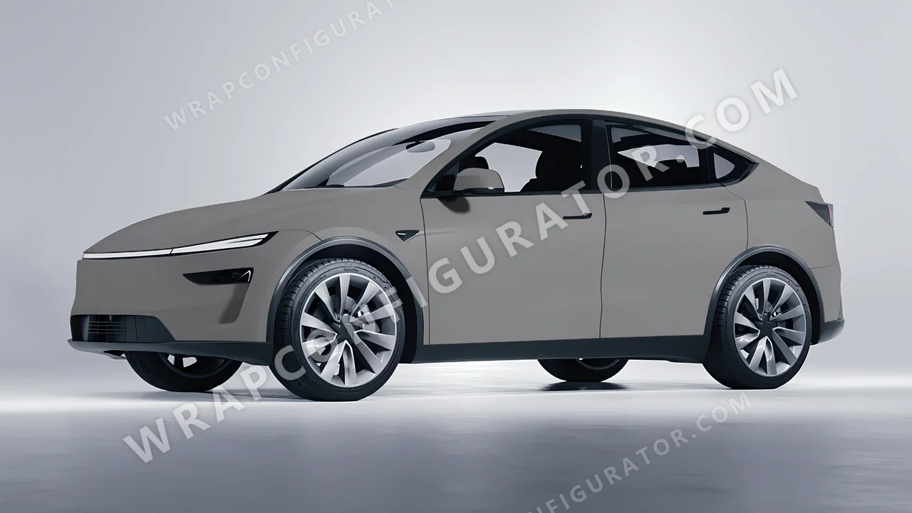 Grey Tesla Model Y Juniper 2025 wrapped in Colourshield PPF by HyperPro Shadow Gray SMF24-P
