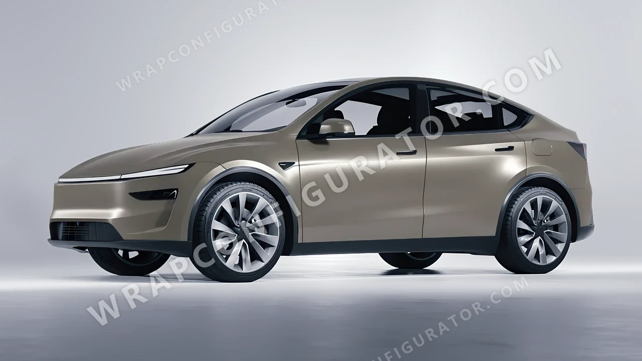 Grey Tesla Model Y Juniper 2025 wrapped in Colourshield PPF by HyperPro Shadow Gray SMF48-P
