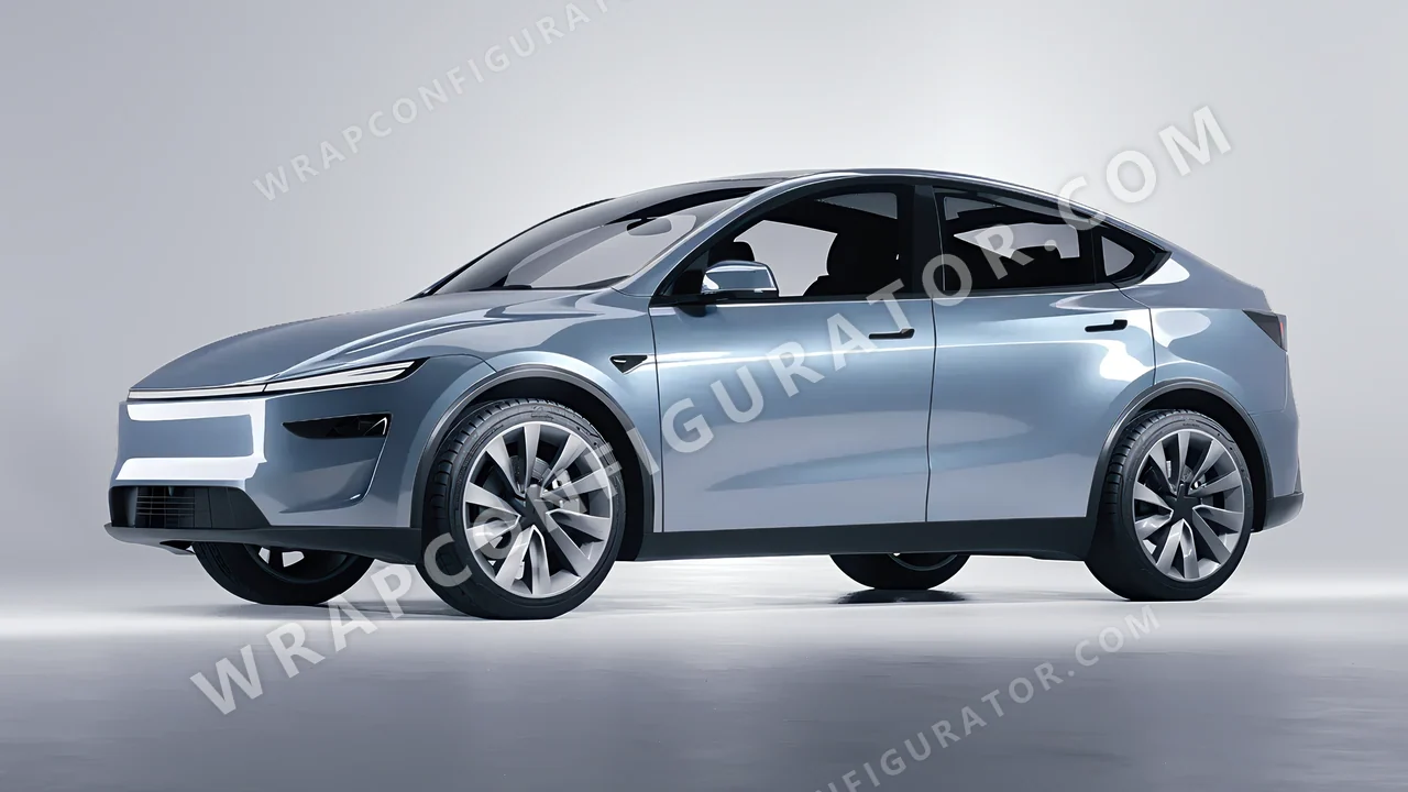 Grey Tesla Model Y Juniper 2025 wrapped in Colourshield PPF by HyperPro Shark Gray GAF55-P