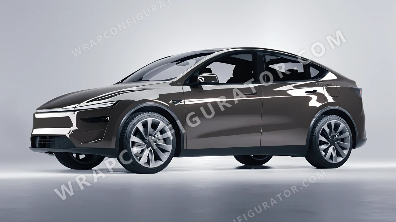 Grey Tesla Model Y Juniper 2025 wrapped in Colourshield PPF by HyperPro Space Gray HGF05-P