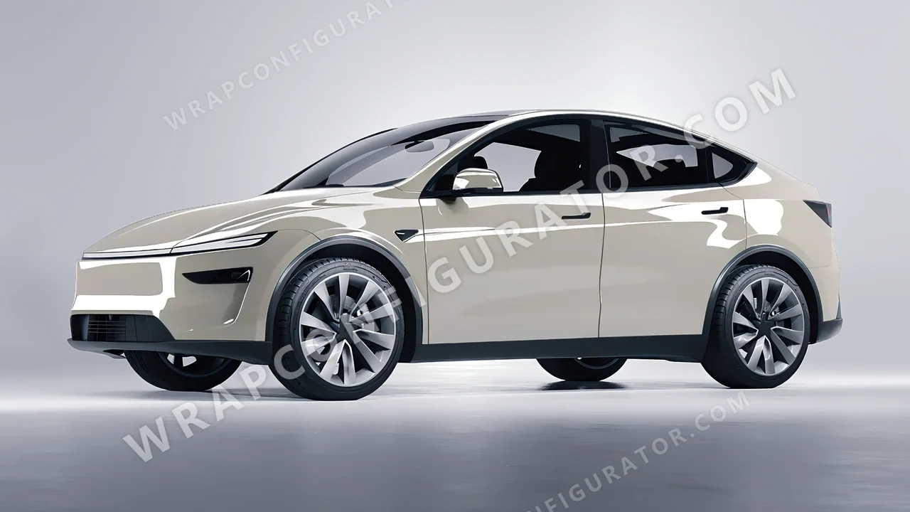 Grey Tesla Model Y Juniper 2025 wrapped in Inozetek Dynamic PPF Cement Grey DPPF703