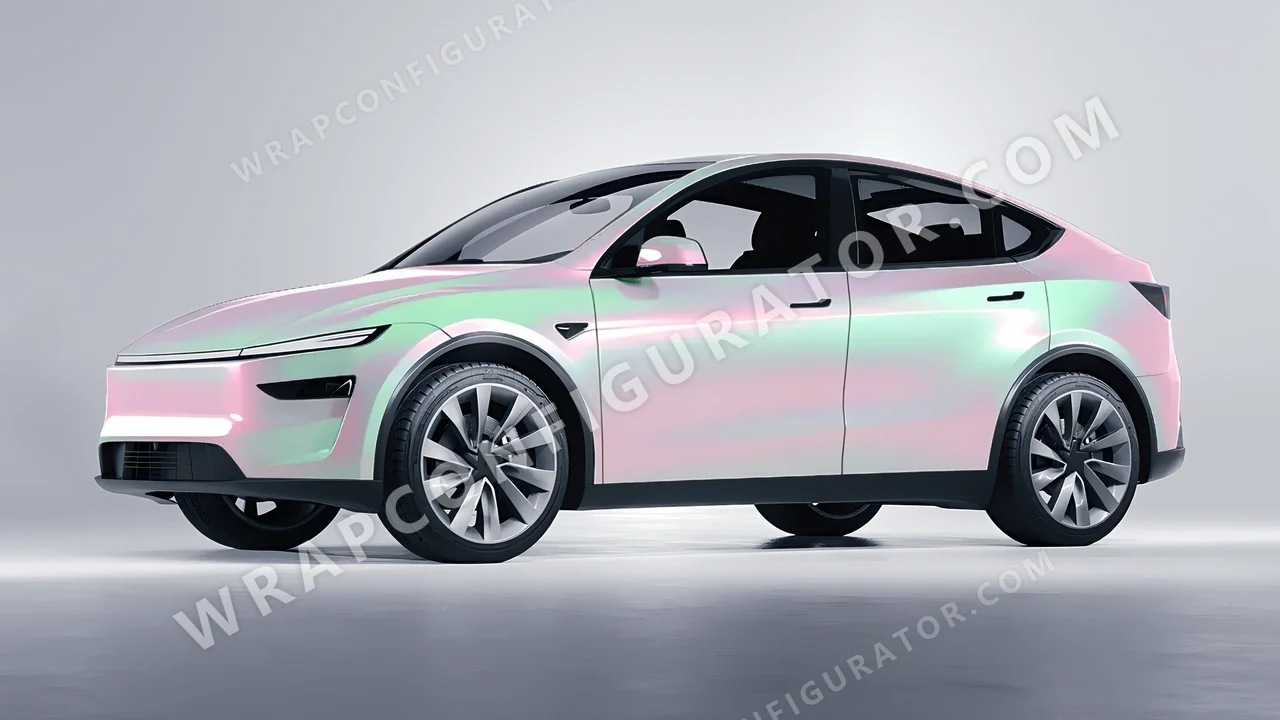 Grey Tesla Model Y Juniper 2025 wrapped in Inozetek Dynamic PPF Redstone Grey DPPF716