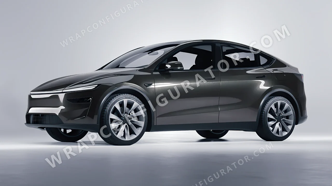 Grey Tesla Model Y Juniper 2025 wrapped in Inozetek Dynamic PPF Tungsten Grey DPPF907