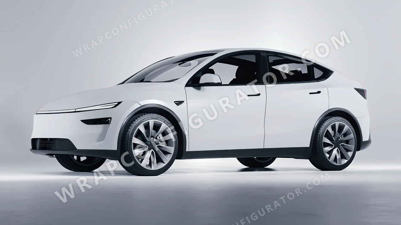 Grey Tesla Model Y Juniper 2025 wrapped in Inozetek Dynamic PPF Ultimate Grey DPPF809